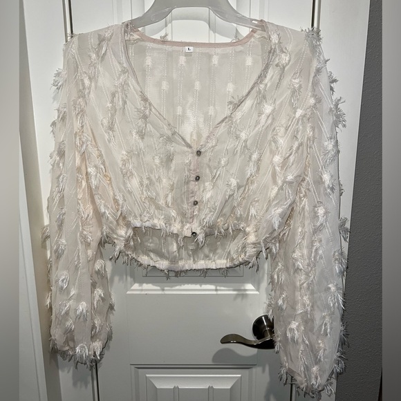 Fringe Crop Blouse - Picture 1 of 5